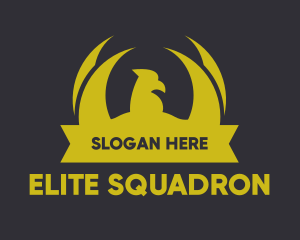 Squadron - Golden Eagle Banner logo design