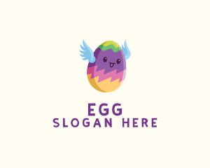 Flying Egg Wings  logo design