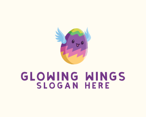 Flying Egg Wings  logo design