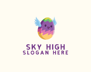 Flying Egg Wings  logo design