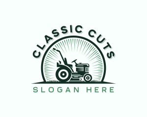 Lawn Mower Grass Cutter logo design