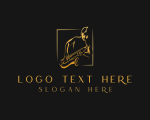 Classical - Saxophone Musician Instrument logo design