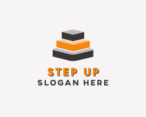 Stairs - Concrete Pyramid Stairs logo design