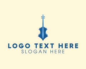 Recital - Modern Elegant Violin logo design