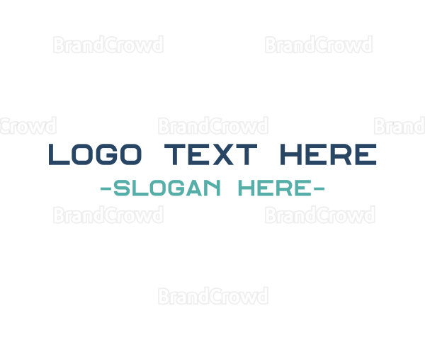 Tech Text Font Logo