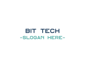 Tech Text Font logo design