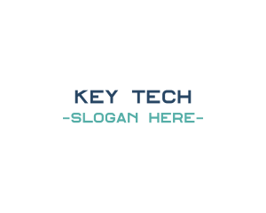 Tech Text Font logo design