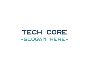 Tech Text Font logo design