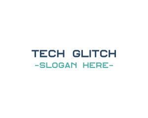 Tech Text Font logo design