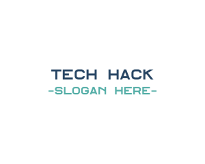 Tech Text Font logo design