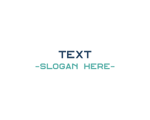 Tech Text Font logo design