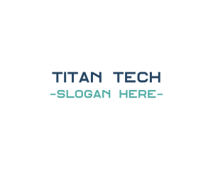 Tech Text Font logo design