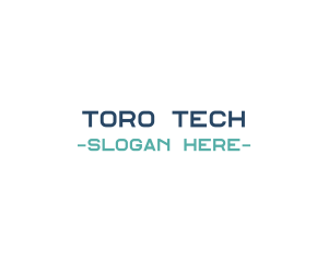 Tech Text Font logo design