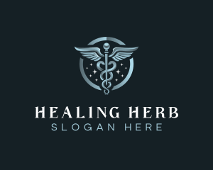 Health Medicine Caduceus logo design