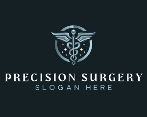 Surgery - Health Medicine Caduceus logo design