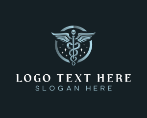 Clinical - Health Medicine Caduceus logo design