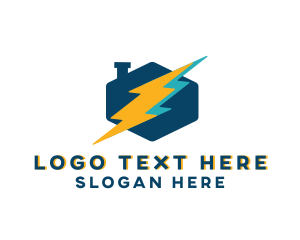 Charge - Electric Lightning Power Supply logo design