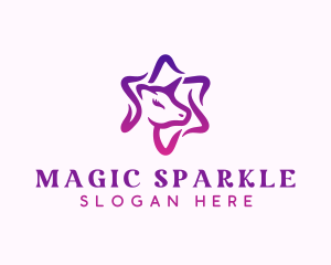 Magical Pony Unicorn logo design