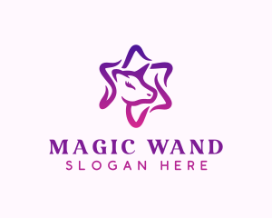 Magical Pony Unicorn logo design