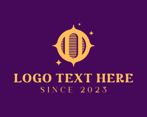 Night - Golden Astral Letter O logo design
