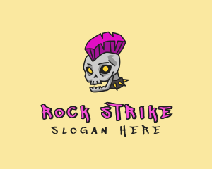 Punk Rock Skull logo design