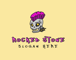 Punk Rock Skull logo design