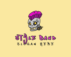 Punk Rock Skull logo design