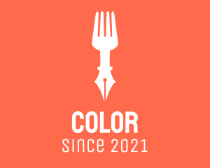 Cutlery - Food Critic Pen logo design