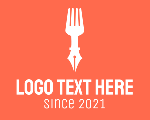Food Delivery - Food Critic Pen logo design