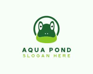 Pond - Toad Frog Amphibian logo design