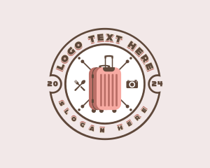 Abroad - Traveler Luggage Trip logo design