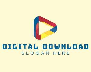 Download - Play Button App logo design