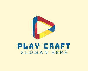 Play Button App logo design