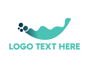 Ocean - Liquid Water Bubbles logo design
