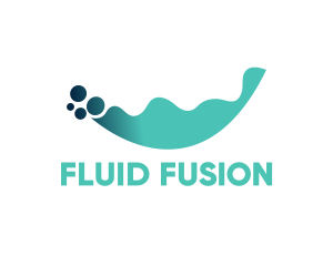 Liquid Water Bubbles logo design