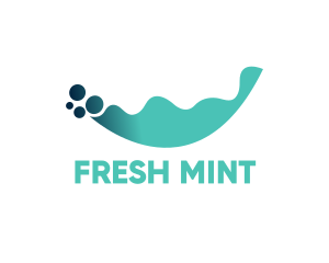 Mint - Liquid Water Bubbles logo design