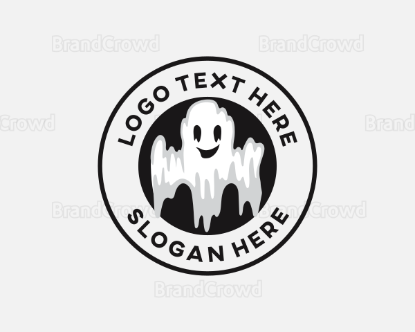 Scary Halloween Ghost Logo