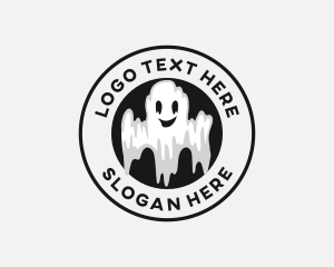 1950s - Scary Halloween Ghost logo design