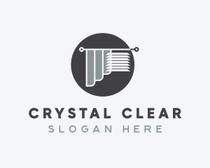 Window Cleaning - Window Curtain Jalousie logo design