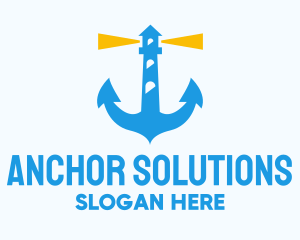 Anchor - Coastal Lighthouse Anchor logo design