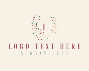 Beauty - Elegant Floral Wreath logo design