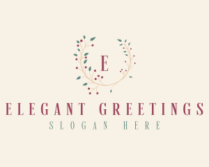 Elegant Floral Wreath logo design