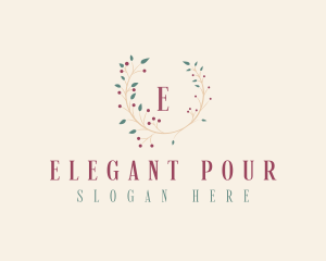 Elegant Floral Wreath logo design