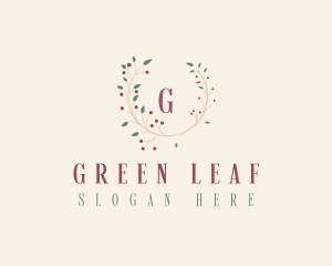 Elegant Floral Wreath logo design