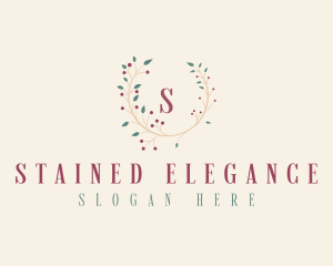 Elegant Floral Wreath logo design