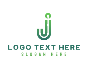 Tech - Tech Letter JJ Monogram logo design