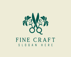 Floral Beauty Scissors logo design