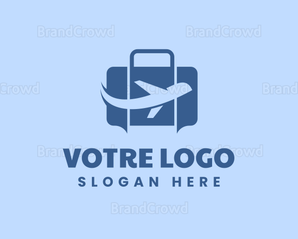 Airplane Luggage Travel Logistics Logo