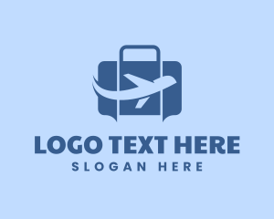 Aircraft - Airplane Luggage Travel Logistics logo design