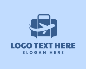 Airplane Luggage Travel Logistics Logo